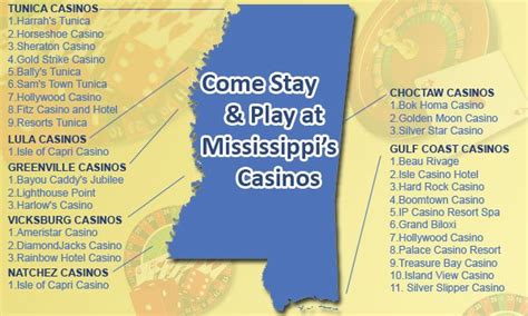 Mississippi Casinos Map .